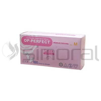 دستکش لاتکس کم پودر OP-perfect سایز Medium