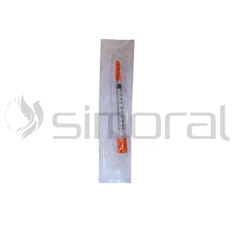 سرنگ انسولین سرسوزن متصل بسته تک استریل یک میلی لیتر حلما طب